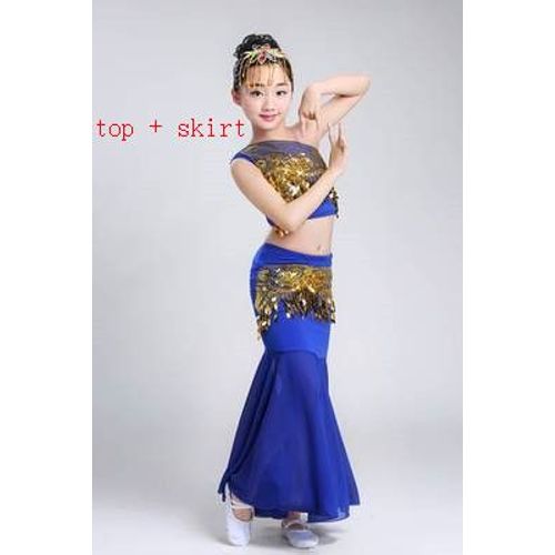 Costumes De Danse Du Ventre Pour Enfants,Danse Du Ventre Pour Femmes,Lancer Hors Fille,Scène De Cosplay,Paillettes Financièrement,Jupes Pour Enfants,Poisson À Queue,100 Cm-160cm