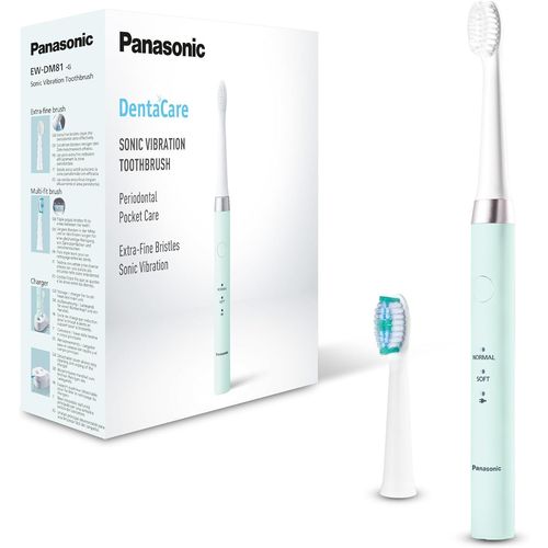 Ew-Dm81-G503 Brosse À Dents Électrique,2 Têtes Incluses,Minuteur,2 Modes De Fonctionnement,Design Ergonomique,31 000 Mouvements Par Minute,Vibrations Sonores,Vert