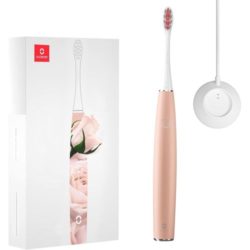 Air2,Brosse À Dents Éléctrique Sonique,Brosse À Dents Éléctrique Ultra-Silencieux,Autonomie 40 Jours,Polis Dupont Doux,2 Modes Brossage,Minuteur 2mins Et Rappel 30s,Étanche Ipx7,Rose