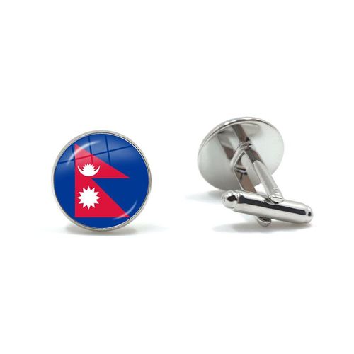 Cabochon En Verre Pour Hommes, Boutons De Manchette, Accessoires De Chemise, Cadeau, Qatar, Corée Du Nord, Oman, Cuba, Singapour