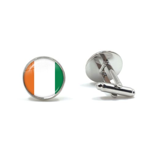Cabochon En Verre Pour Hommes, Boutons De Manchette, Accessoires De Chemise, Cadeau, Qatar, Corée Du Nord, Oman, Cuba, Singapour