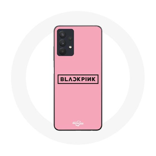 Coque Pour Samsung Galaxy A32 5g Blackpink Groupe De K-Pop Logo Fond Rose