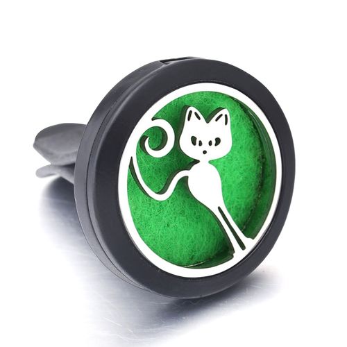 Clip Désodorisant De Voiture Noir En Acier Inoxydable, Médaillon D'aromathérapie, Diffuseur D'huile Essentielle, Pendentif De Parfum, Arbre De Vie, Nouvelle Collection