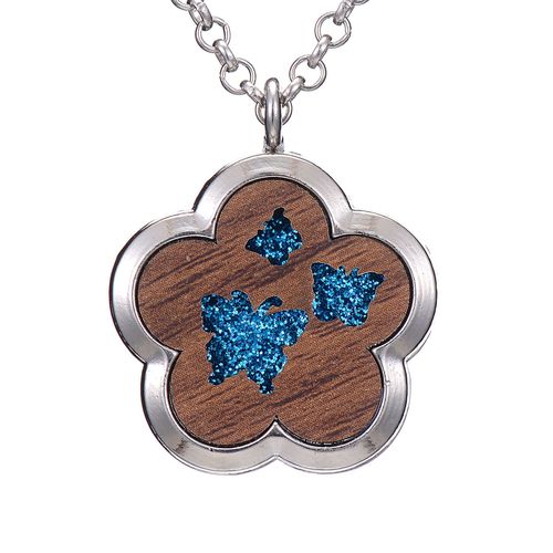 Bijoux Rétro En Bois De Fleurs D'aromathérapie Pour Femmes, Diffuseur D'huiles Essentielles, Collier De Parfum, Pendentif Créatif, Médaillons, Accessoires