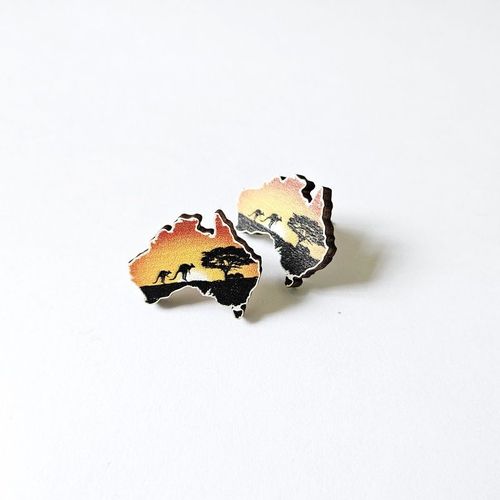 Boucles D'oreilles Kangourou Vintage Pour Femmes Et Filles, Bijoux De Fête, Breloques En Bois, Lettre, Carte, Mode Européenne, Mignon