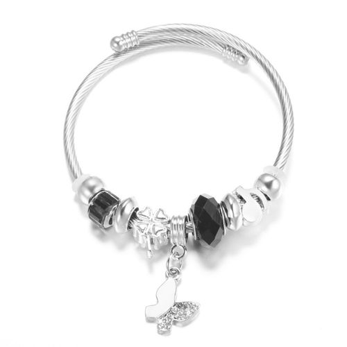Bracelet En Acier Inoxydable En Forme De C¿Ur Pour Femme, Strass, Étoile De Mer, Clip Perlé, 4 Couleurs, Bracelets De Fermeture, Bijoux Fantaisie, Nouveau