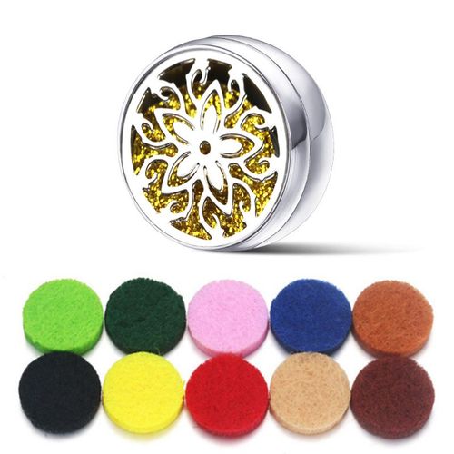 Clip Pour Le Visage Aromathérapie, Diffuseur De 12mm, Broche Unisexe Pour Les Poignets Et Le Col, En Acier Inoxydable, Médaillon D'huile Essentielle De Panda, Bijoux À Boucle, Nouveau