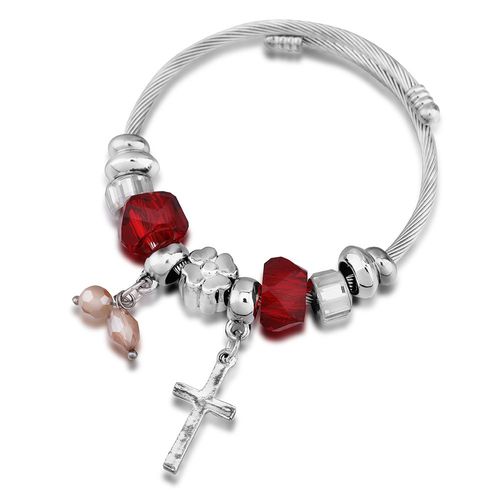 Bracelet Perlé Double Peint En Forme De C¿Ur Pour Femmes, Bijou Ajustable Et Ouvert De 60mm, Cadeau À La Mode, Nouvelle Collection 2021
