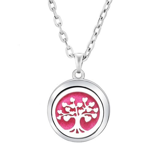 Collier Diffuseur D'huile Essentielle En Forme De C¿Ur, Pendentif En Acier Inoxydable De Haute Qualité, Médaillon De Parfum Libellule, Bijoux