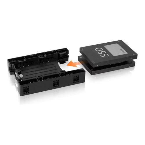 Cremax ICY Dock EZ-Fit Lite MB290SP-B - Adaptateur pour baie de stockage - 3.5" to 2 x 2.5" - noir