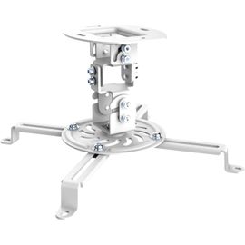 , Support Plafond Pour Beamer/Projecteur, Inclinable (+/-15°), Rotatif (360°), Distance Plafond 15 Cm, Capacité De Charge 13,5 Kg, Blanc, Sa-Cc50280-V2[X702]