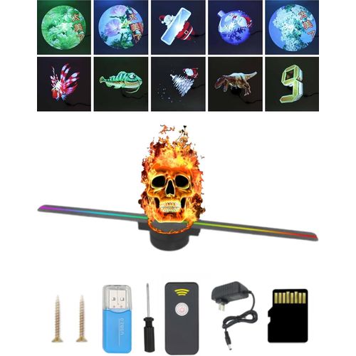 Ventilateur D'Hologramme 3D Projection Holographique De 16 Pouces, Projecteur D'Hologramme Wifi Intelligent 2000X224 224 Led, Photos Hd, Images, Vidéos, Afficheur De Machine[X726]