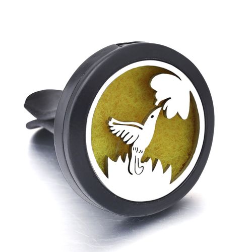 Diffuseur De Désodorisant De Voiture En Acier Inoxydable, Signe Du Zodiaque Noir, Clip Médaillon D'aromathérapie, Huile Essentielle, Pendentif Douze Constellations