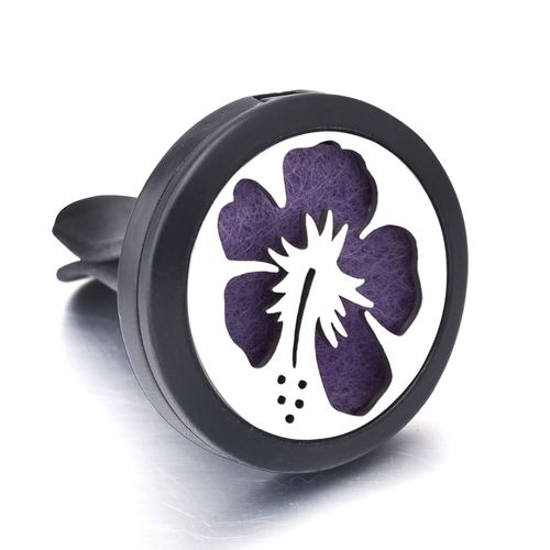 Diffuseur De Désodorisant De Voiture En Acier Inoxydable, Signe Du Zodiaque Noir, Clip Médaillon D'aromathérapie, Huile Essentielle, Pendentif Douze Constellations