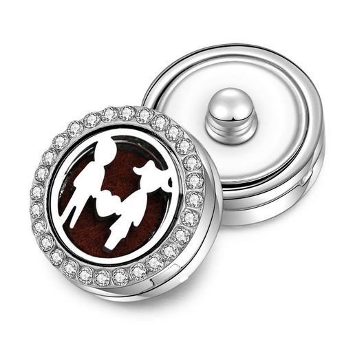 Boutons À Pression D'aromathérapie 18mm, Médaillon De Parfum Magnétique En Acier Inoxydable Diffuseur D'huile Essentielle Bijoux De Bracelet Romantique Pour Fille