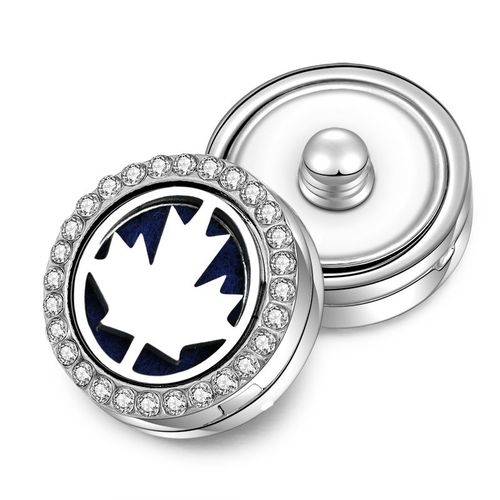 Boutons À Pression D'aromathérapie 18mm, Médaillon De Parfum Magnétique En Acier Inoxydable Diffuseur D'huile Essentielle Bijoux De Bracelet Romantique Pour Fille