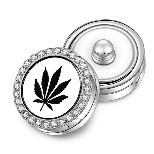 Boutons À Pression D'aromathérapie 18mm, Médaillon De Parfum Magnétique En Acier Inoxydable Diffuseur D'huile Essentielle Bijoux De Bracelet Romantique Pour Fille