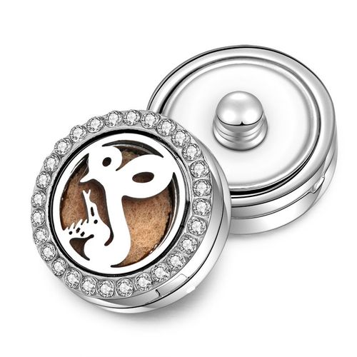 Boutons À Pression D'aromathérapie 18mm, Médaillon De Parfum Magnétique En Acier Inoxydable Diffuseur D'huile Essentielle Bijoux De Bracelet Romantique Pour Fille