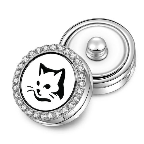 Boutons À Pression D'aromathérapie 18mm, Médaillon De Parfum Magnétique En Acier Inoxydable Diffuseur D'huile Essentielle Bijoux De Bracelet Romantique Pour Fille