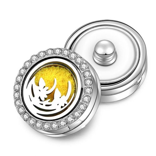 Boutons À Pression D'aromathérapie 18mm, Médaillon De Parfum Magnétique En Acier Inoxydable Diffuseur D'huile Essentielle Bijoux De Bracelet Romantique Pour Fille