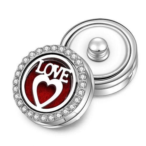 Boutons À Pression D'aromathérapie 18mm, Médaillon De Parfum Magnétique En Acier Inoxydable Diffuseur D'huile Essentielle Bijoux De Bracelet Romantique Pour Fille