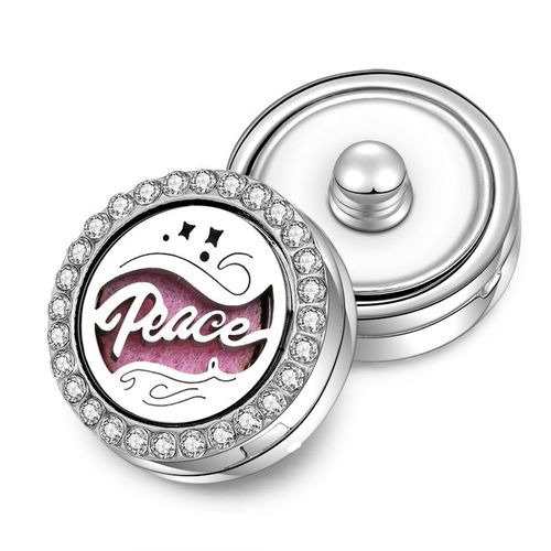 Boutons À Pression D'aromathérapie 18mm, Médaillon De Parfum Magnétique En Acier Inoxydable Diffuseur D'huile Essentielle Bijoux De Bracelet Romantique Pour Fille