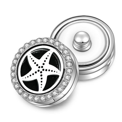 Boutons À Pression D'aromathérapie 18mm, Médaillon De Parfum Magnétique En Acier Inoxydable Diffuseur D'huile Essentielle Bijoux De Bracelet Romantique Pour Fille