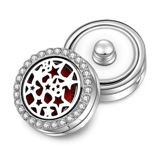 Boutons À Pression D'aromathérapie 18mm, Médaillon De Parfum Magnétique En Acier Inoxydable Diffuseur D'huile Essentielle Bijoux De Bracelet Romantique Pour Fille