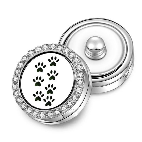 Boutons À Pression D'aromathérapie 18mm, Médaillon De Parfum Magnétique En Acier Inoxydable Diffuseur D'huile Essentielle Bijoux De Bracelet Romantique Pour Fille