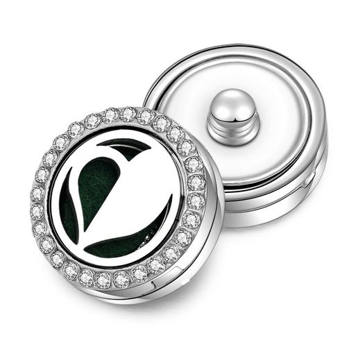 Boutons À Pression D'aromathérapie 18mm, Médaillon De Parfum Magnétique En Acier Inoxydable Diffuseur D'huile Essentielle Bijoux De Bracelet Romantique Pour Fille