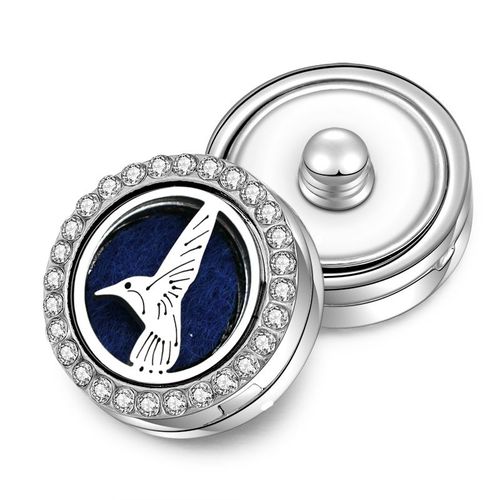 Boutons À Pression D'aromathérapie 18mm, Médaillon De Parfum Magnétique En Acier Inoxydable Diffuseur D'huile Essentielle Bijoux De Bracelet Romantique Pour Fille