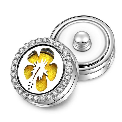 Boutons À Pression D'aromathérapie 18mm, Médaillon De Parfum Magnétique En Acier Inoxydable Diffuseur D'huile Essentielle Bijoux De Bracelet Romantique Pour Fille