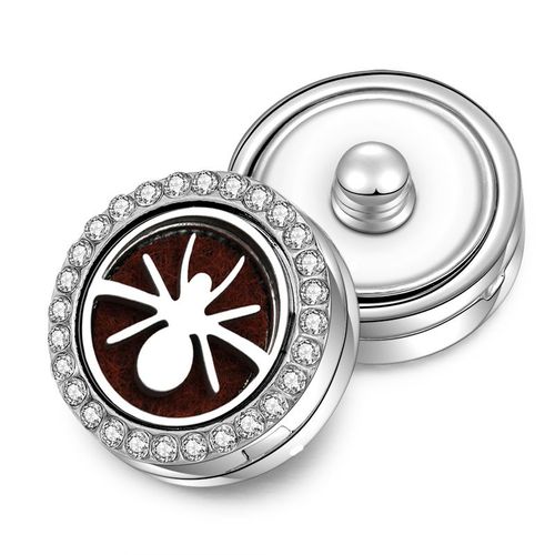 Boutons À Pression D'aromathérapie 18mm, Médaillon De Parfum Magnétique En Acier Inoxydable Diffuseur D'huile Essentielle Bijoux De Bracelet Romantique Pour Fille
