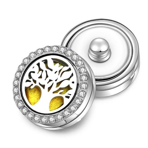 Boutons À Pression D'aromathérapie 18mm, Médaillon De Parfum Magnétique En Acier Inoxydable Diffuseur D'huile Essentielle Bijoux De Bracelet Romantique Pour Fille