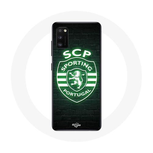 Coque Samsung Galaxy A41 Scp Sporting Portugal Lumineux Fond Noir