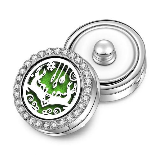 Boutons À Pression D'aromathérapie 18mm, Médaillon De Parfum Magnétique En Acier Inoxydable Diffuseur D'huile Essentielle Bijoux De Bracelet Romantique Pour Fille