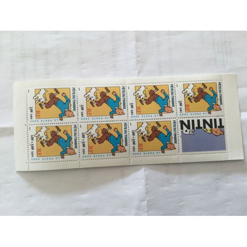 Carnet De 7 Timbres Fête Du Timbre 2000. Tintin.