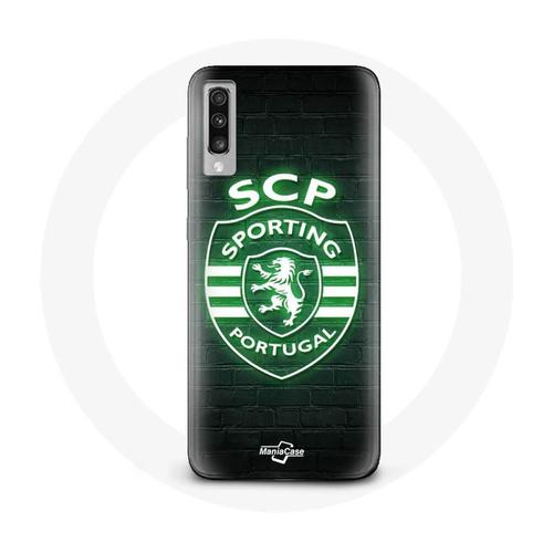 Coque Samsung Galaxy A70 Scp Sporting Portugal Lumineux Fond Noir