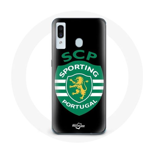 Coque Samsung Galaxy A30 Scp Sporting Portugal Fond Noir
