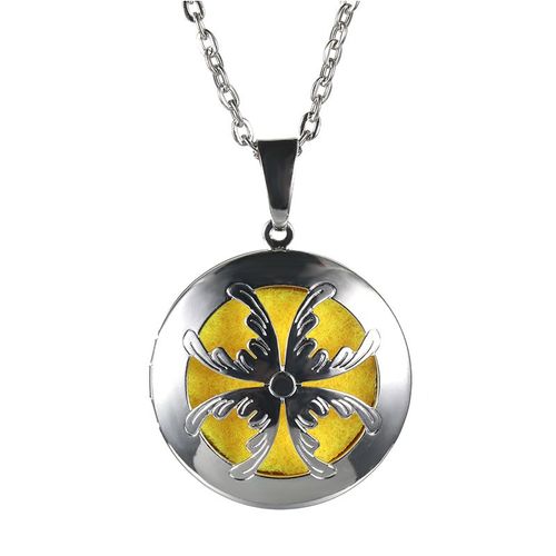 Médaillon Rond Et Ouvert En Bronze, Diffuseur D'arôme, Pendentif En Laiton, Sexuellement, Huile Essentielle, Aromathérapie, Collier En Métal, Bijoux Pour Femme