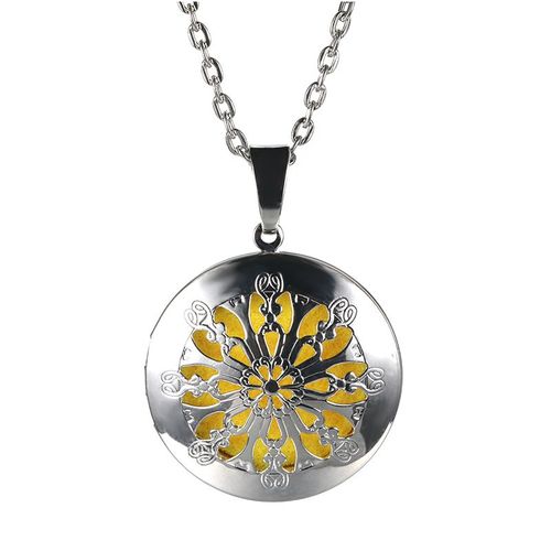 Médaillon Rond Et Ouvert En Bronze, Diffuseur D'arôme, Pendentif En Laiton, Sexuellement, Huile Essentielle, Aromathérapie, Collier En Métal, Bijoux Pour Femme
