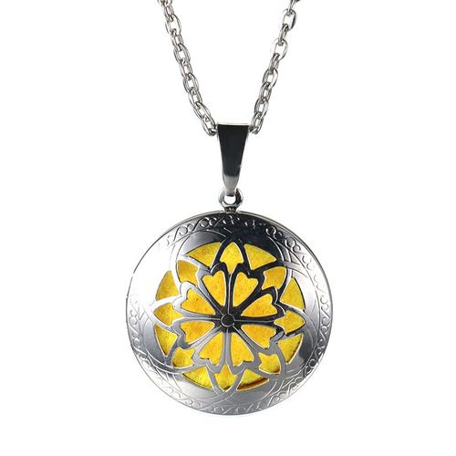 Médaillon Rond Et Ouvert En Bronze, Diffuseur D'arôme, Pendentif En Laiton, Sexuellement, Huile Essentielle, Aromathérapie, Collier En Métal, Bijoux Pour Femme
