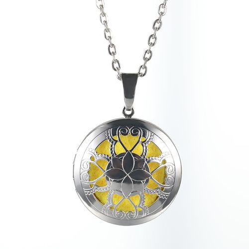 Médaillon Rond Et Ouvert En Bronze, Diffuseur D'arôme, Pendentif En Laiton, Sexuellement, Huile Essentielle, Aromathérapie, Collier En Métal, Bijoux Pour Femme