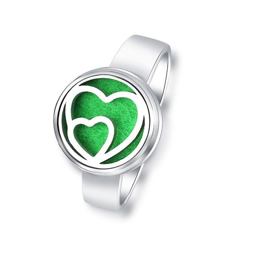 Anneaux Diffuseur D'huile Essentielle D'aromathérapie, Anneaux En Acier Inoxydable En Spirale Ouvert Parfum Médaillon Bijoux Fleur De Rose, Bagues Pour Femmes, Accessoires