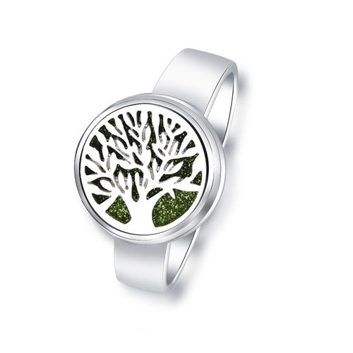 Anneaux Diffuseur D'huile Essentielle D'aromathérapie, Anneaux En Acier Inoxydable En Spirale Ouvert Parfum Médaillon Bijoux Fleur De Rose, Bagues Pour Femmes, Accessoires