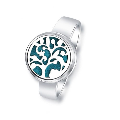 Anneaux Diffuseur D'huile Essentielle D'aromathérapie, Anneaux En Acier Inoxydable En Spirale Ouvert Parfum Médaillon Bijoux Fleur De Rose, Bagues Pour Femmes, Accessoires