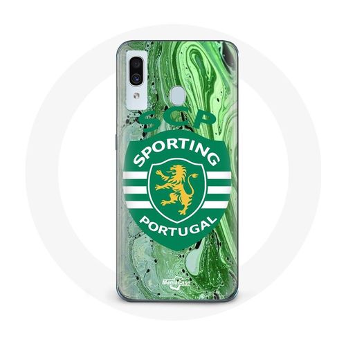 Coque Samsung Galaxy A20 Scp Sporting Portugal Fond Vert