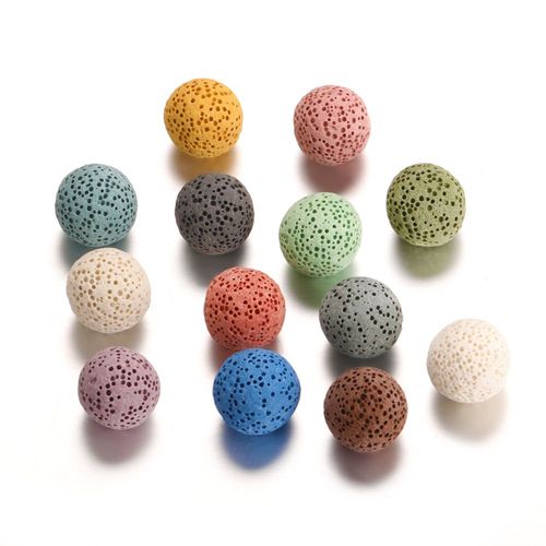 Boule De Perles De Parfum Pour Aromathérapie, Médaillons, Collier, Accessoires, Pierre Constants Ique Colorée, Bijoux, Mexique, Tendance, 16mm, 1 Pièce, Lot