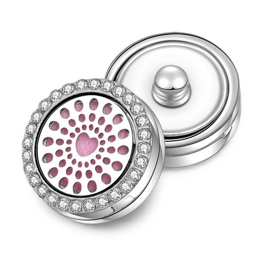 Médaillon De Sexuellement Magnétique En Acier Inoxydable, Diffuseur D'huile Essentielle, Bouton-Pression Fin, Bijoux D'aromathérapie, Nouveau Charme, 18mm