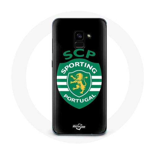 Coque Samsung Galaxy A5 2018 Scp Sporting Portugal Fond Noir